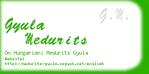 gyula medurits business card